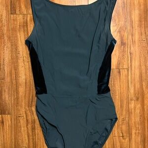 Eleve Dancewear Leotard Medium Blue Teal Tank Ballet